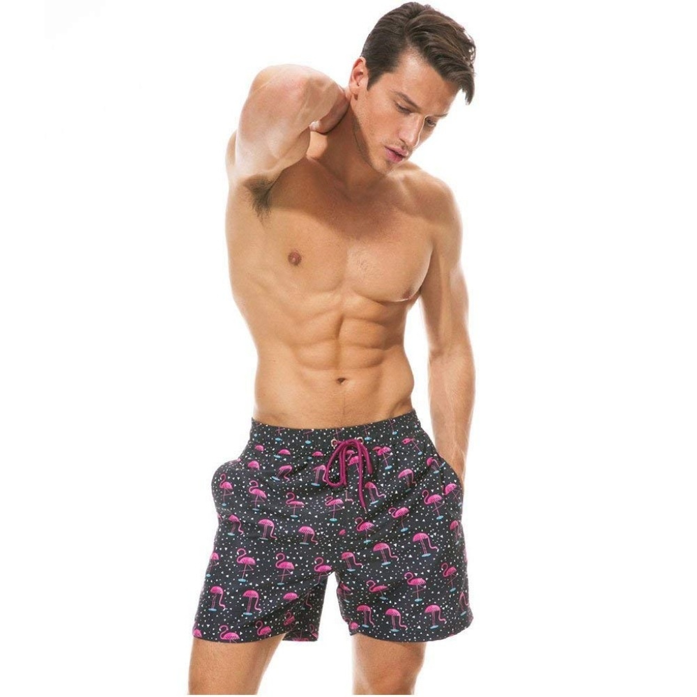 Men's Swim Trunks Quick Dry Beach Shorts - Picture 2 of 7